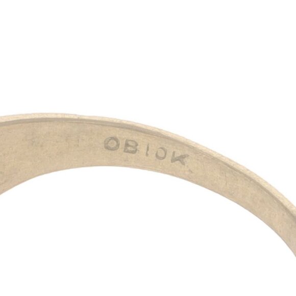 Ostby & Barton Simulated Turquoise Art Deco Baby Ring Yellow Gold 10k Midi Child - Picture 4 of 4